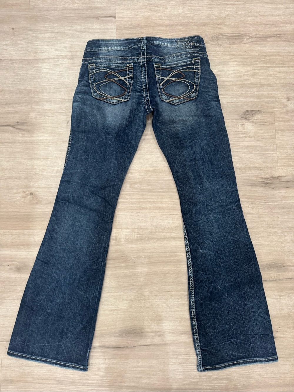 Silver Jeans Women's Dark Blue Wide Leg Flare Jeans